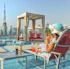 Pool Bereich TOP Canal Central Hotel Business Bay