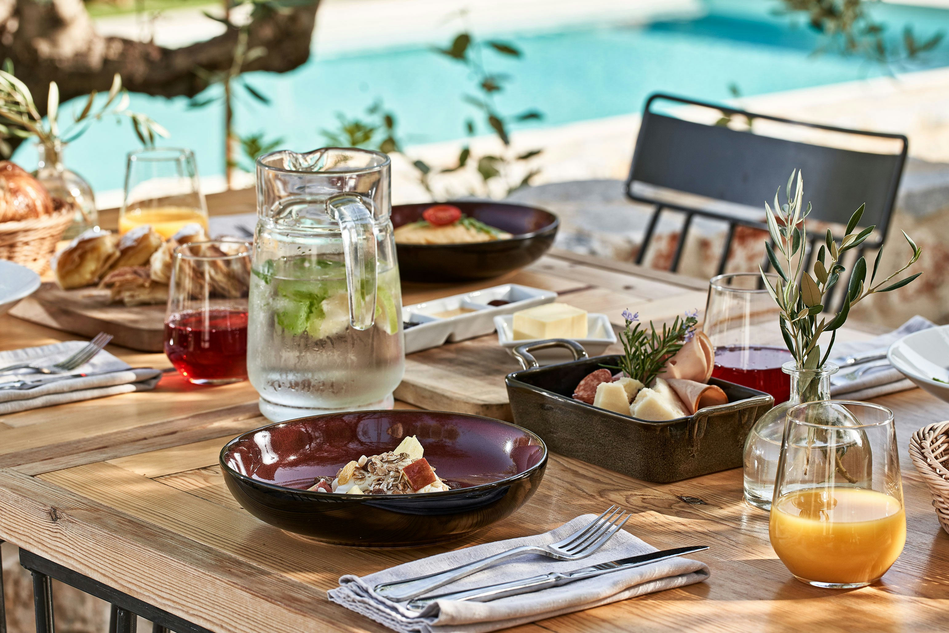 Poolside Breakfast
