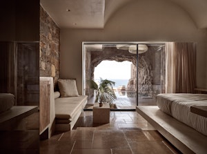 Cave Suite Sea View - Living Area