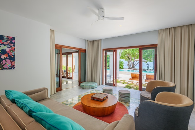 Two Bedroom Beach Pool Villa - Living Area