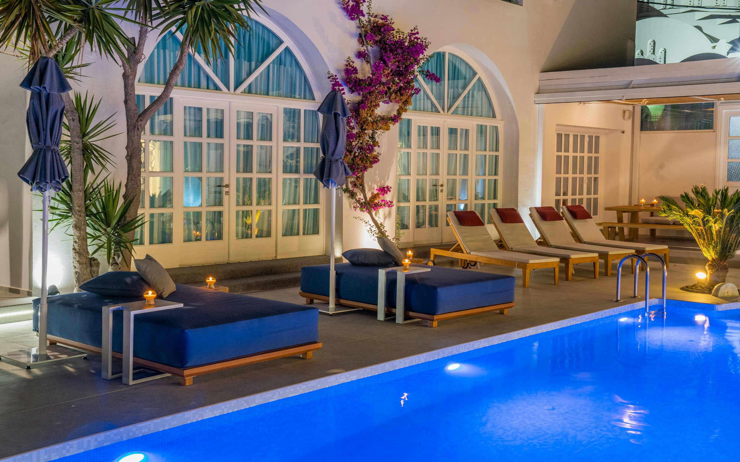 Pool View Area by Night