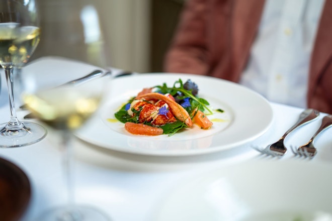 Ballycotton Day Boat Lobster Salad With Pink Grapefruit Garden Leaves