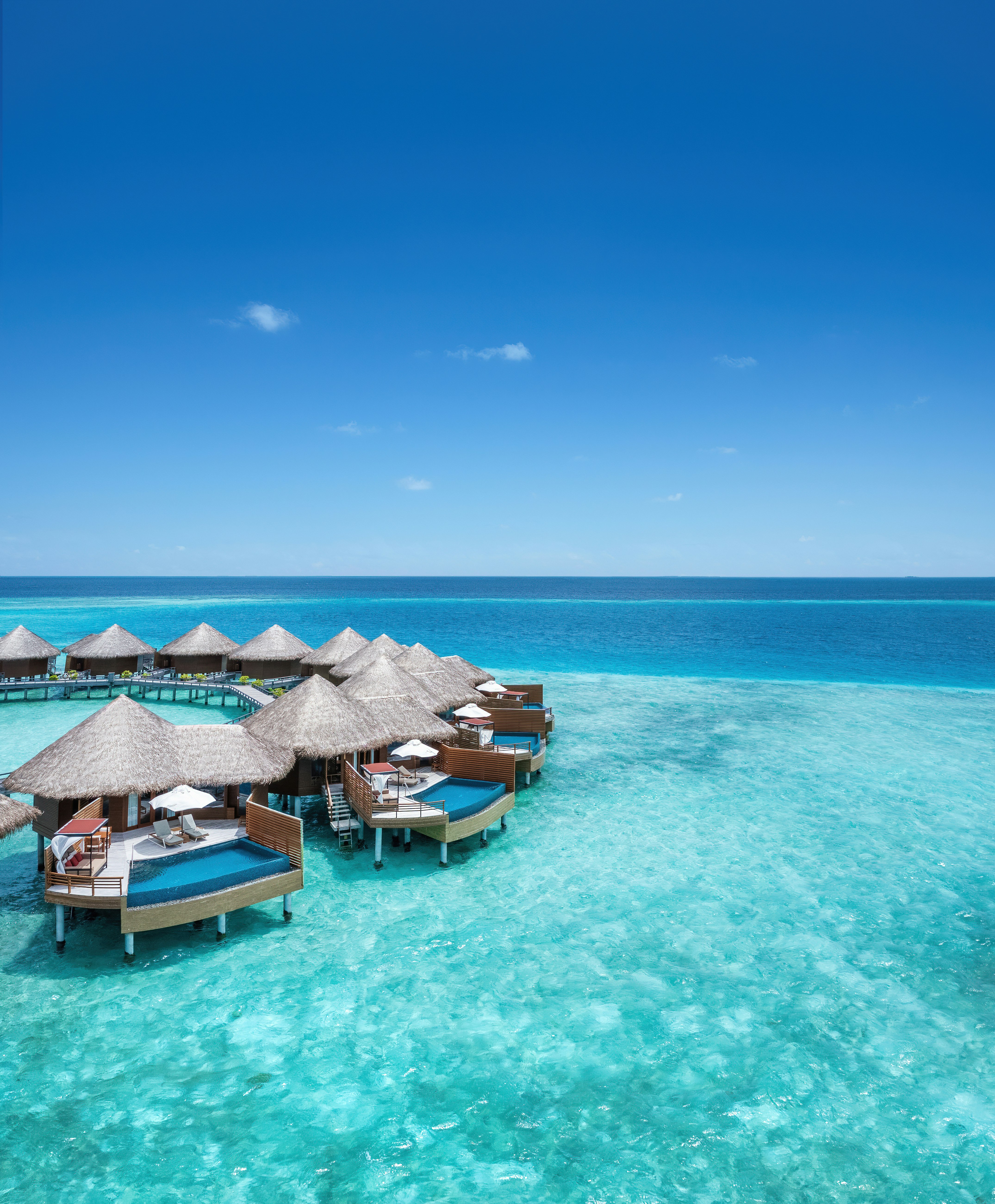 Baros Maldives Water Pool Villas Aerial