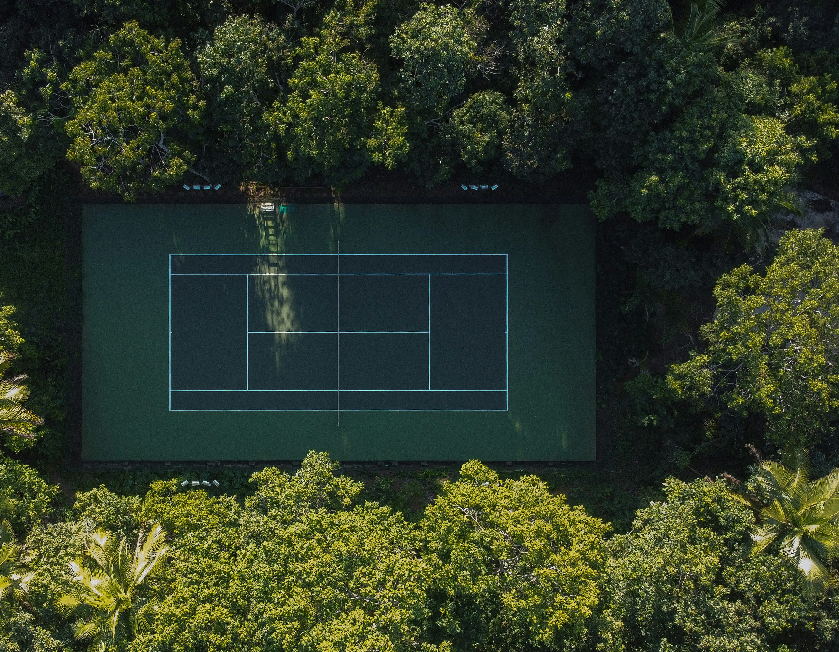 Tennis Court Aerial View