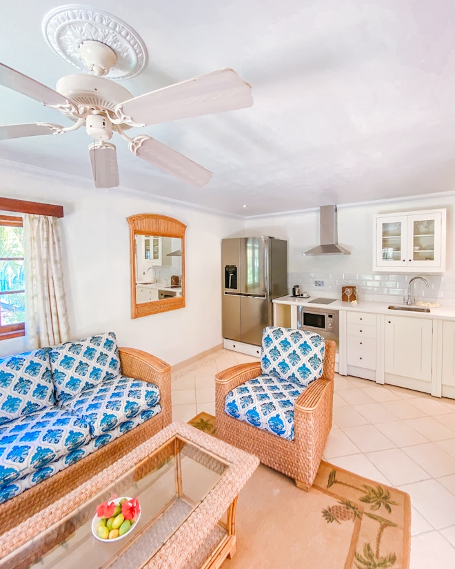 Two Bed Pool Villa - Living Area & Kitchen