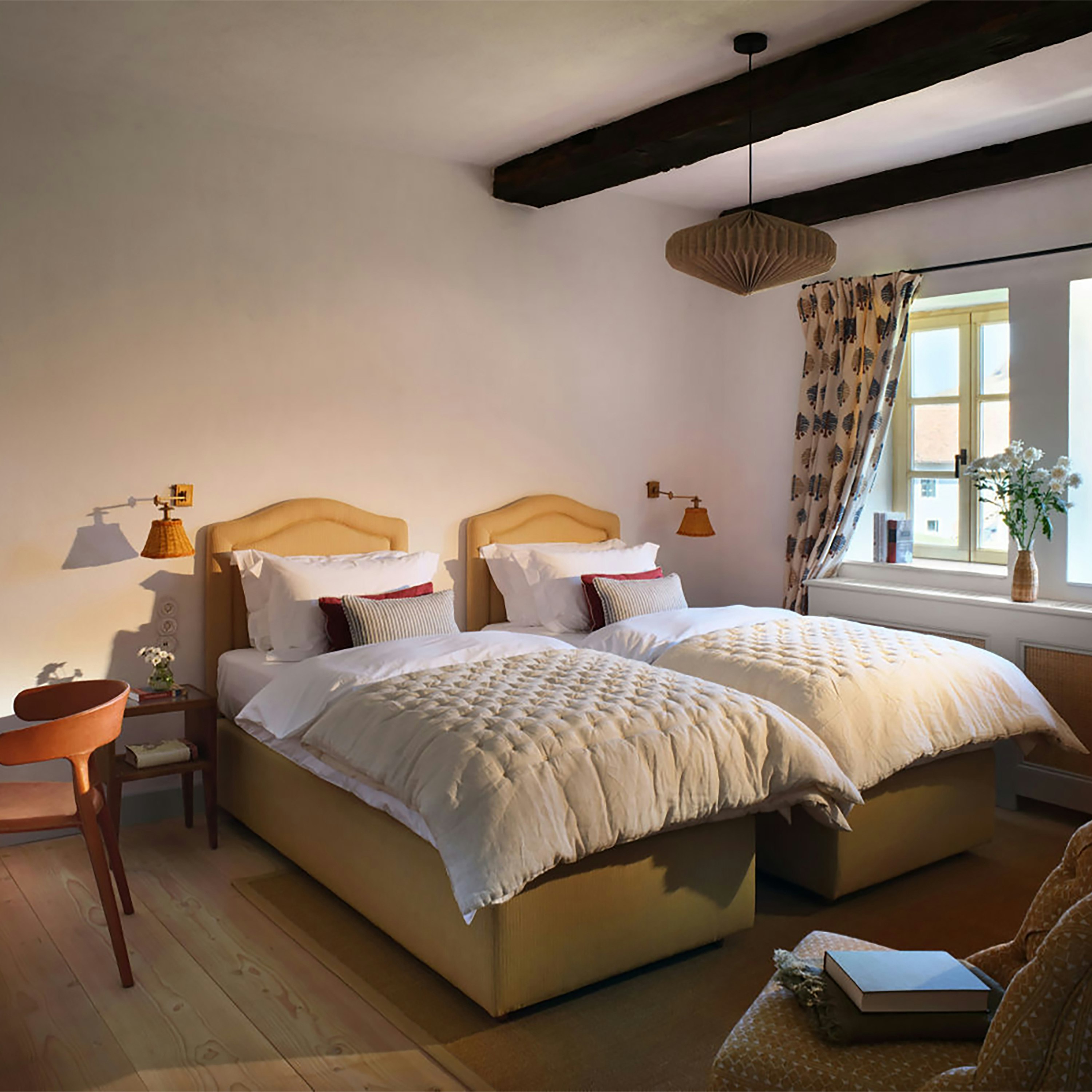 Yellow-Blue Ikat - Bedroom