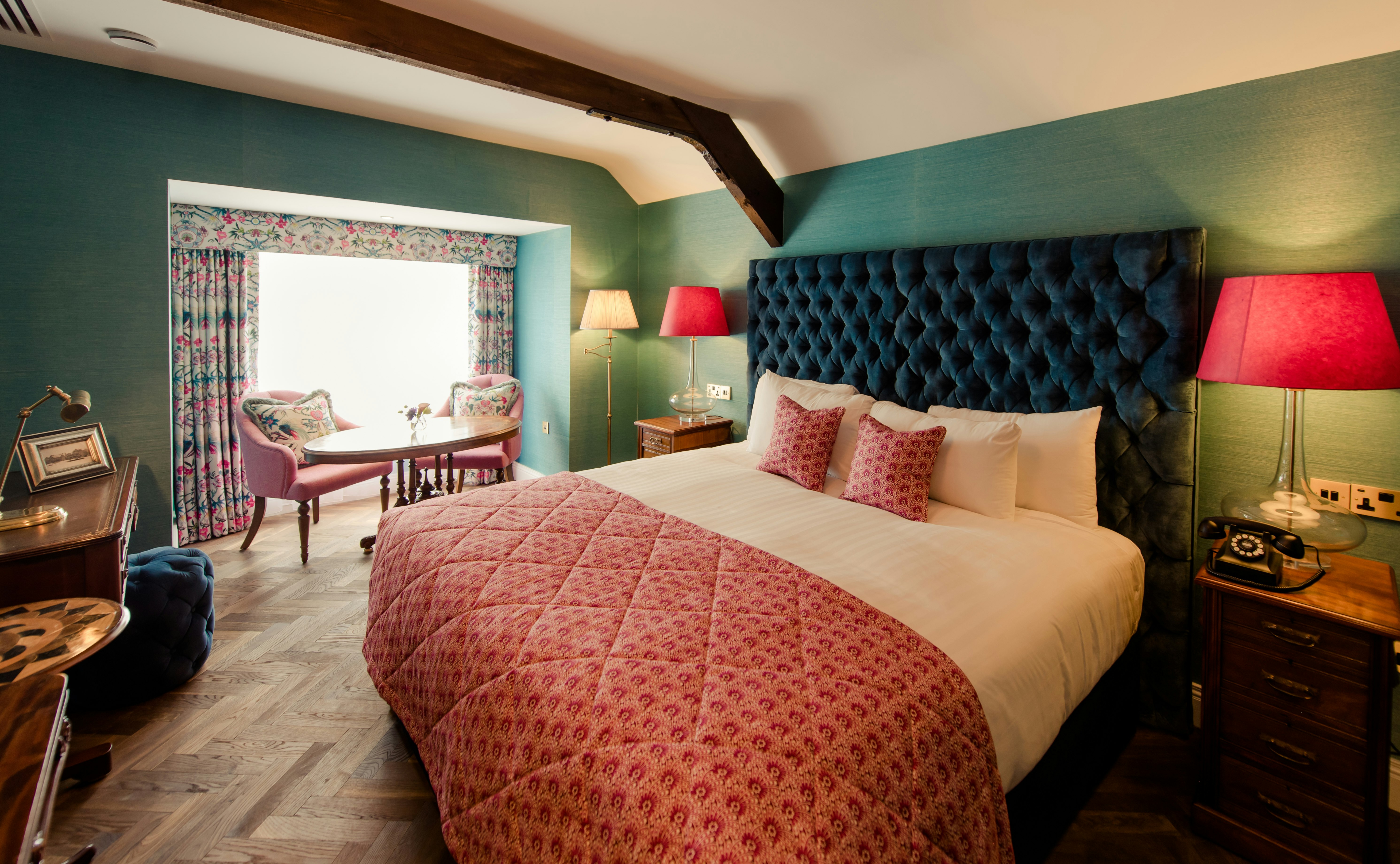 The Coach House Fuchsia Bedroom