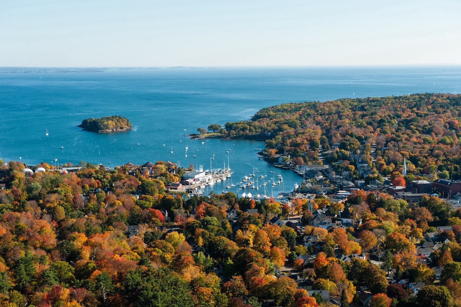 Camden Harbour from Mount Battie