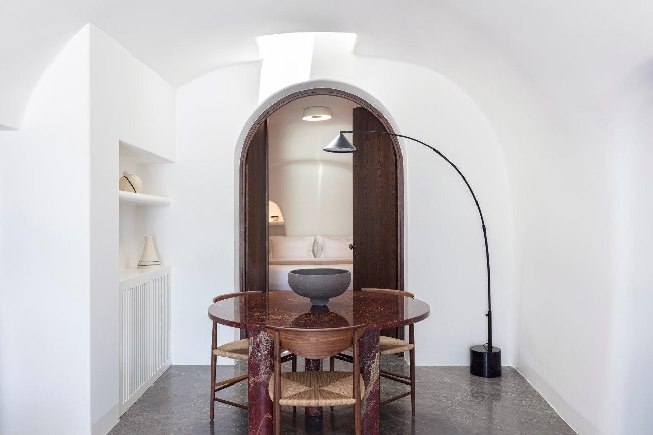 Two Bedroom Pool Villa with Caldera Sea View - Dining Area