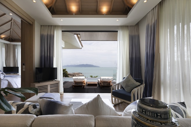 Ocean View Pool Villa - Living Area View