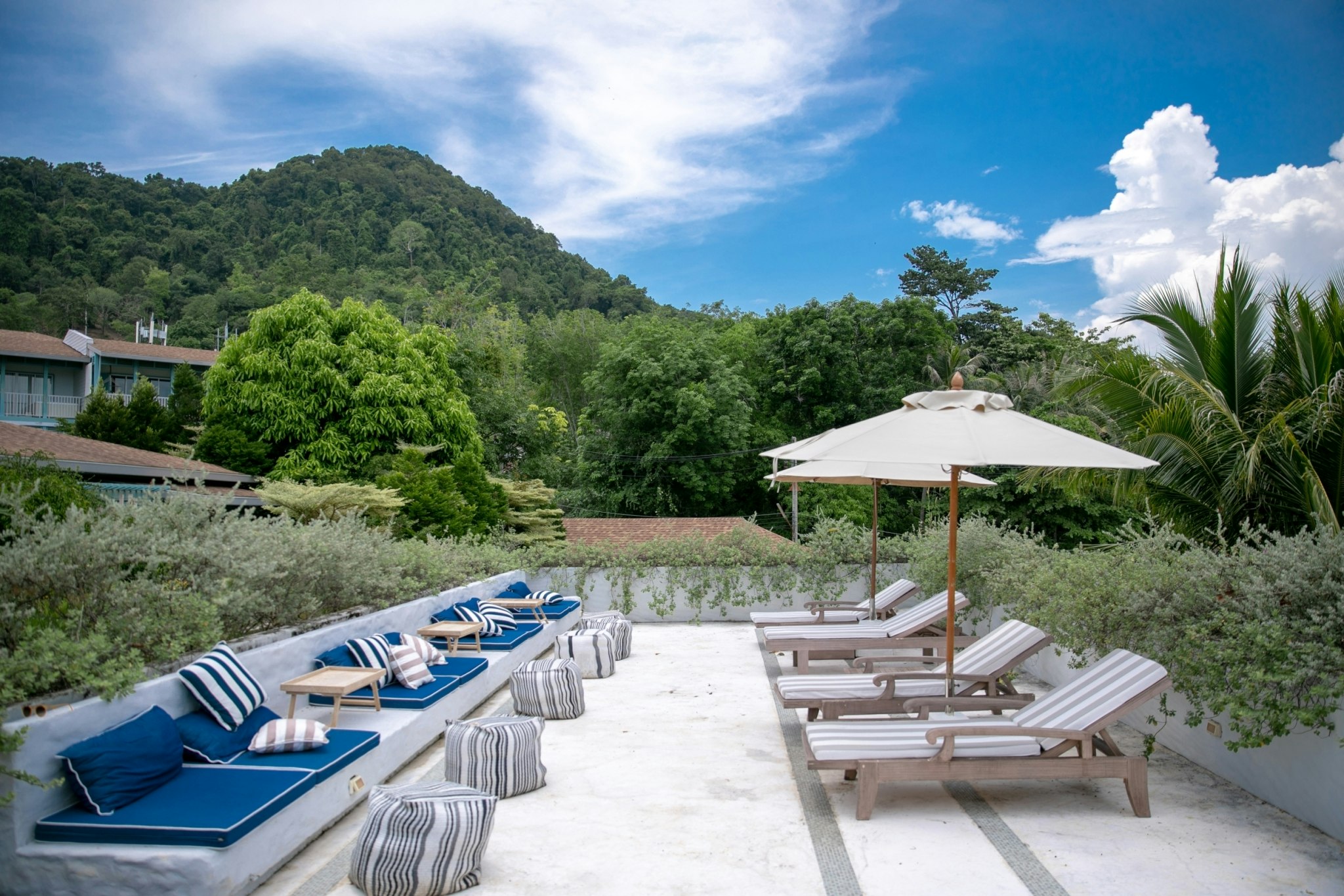 Sun bathing terrace at Adult Pool