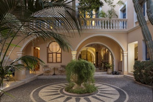Pebbled Mosaic Courtyard