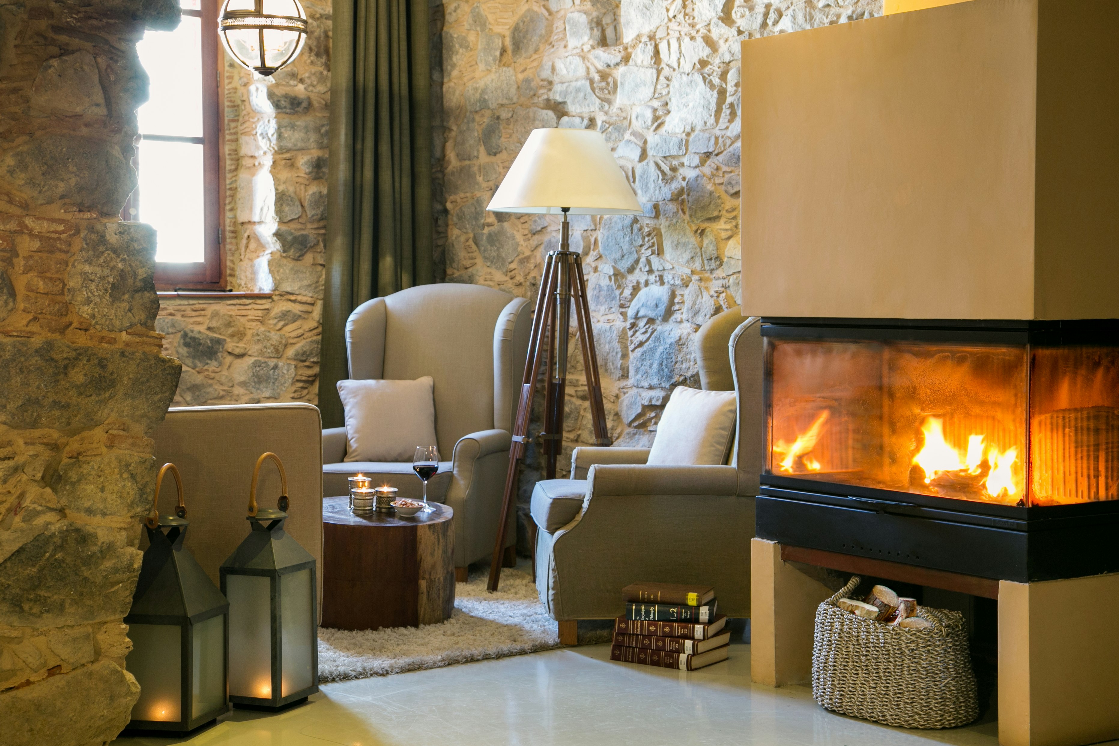 Lounge Library Fireside