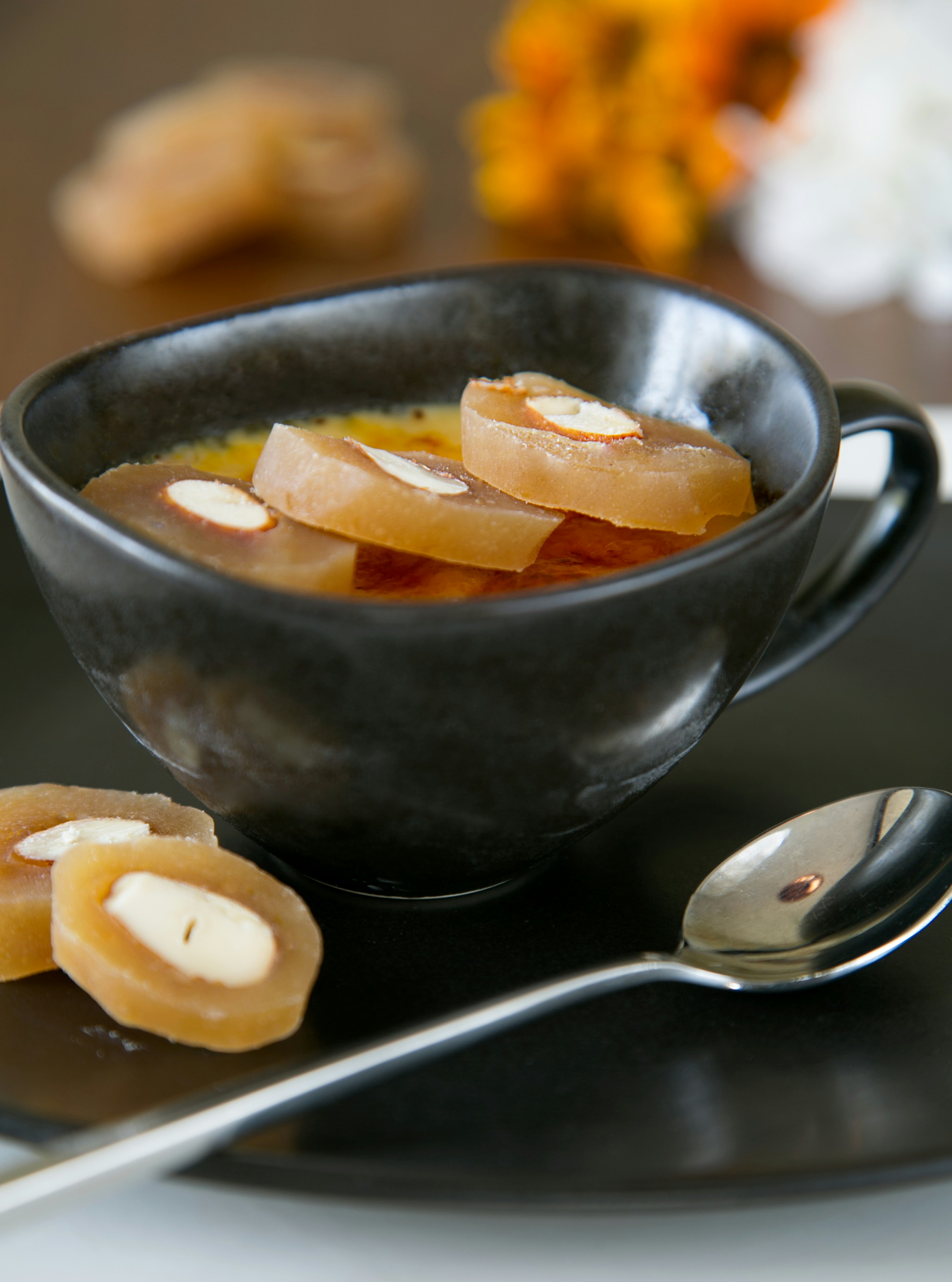 Creme Brulee with Traditional Souzoukos