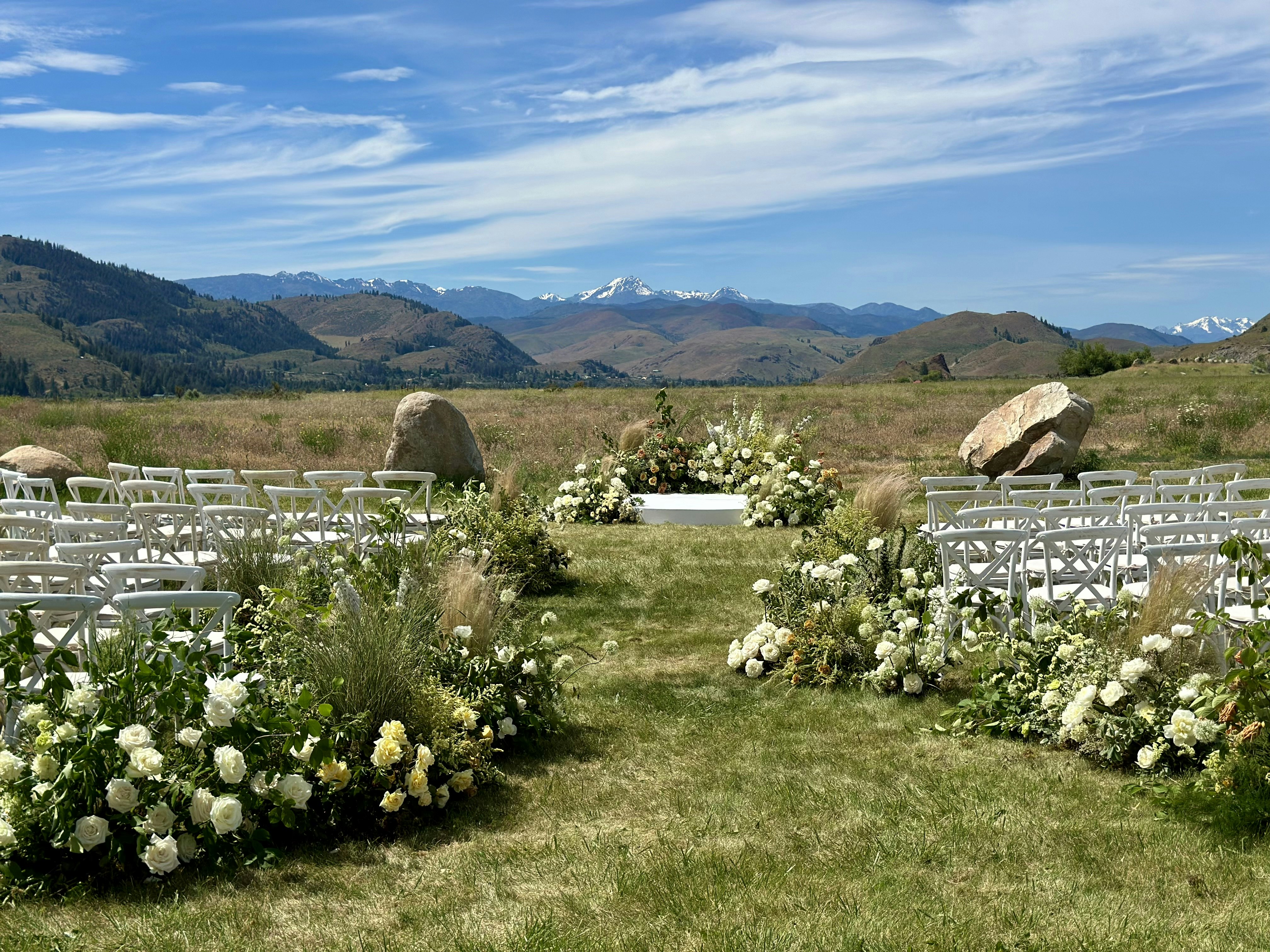 Outdoor wedding ceremony