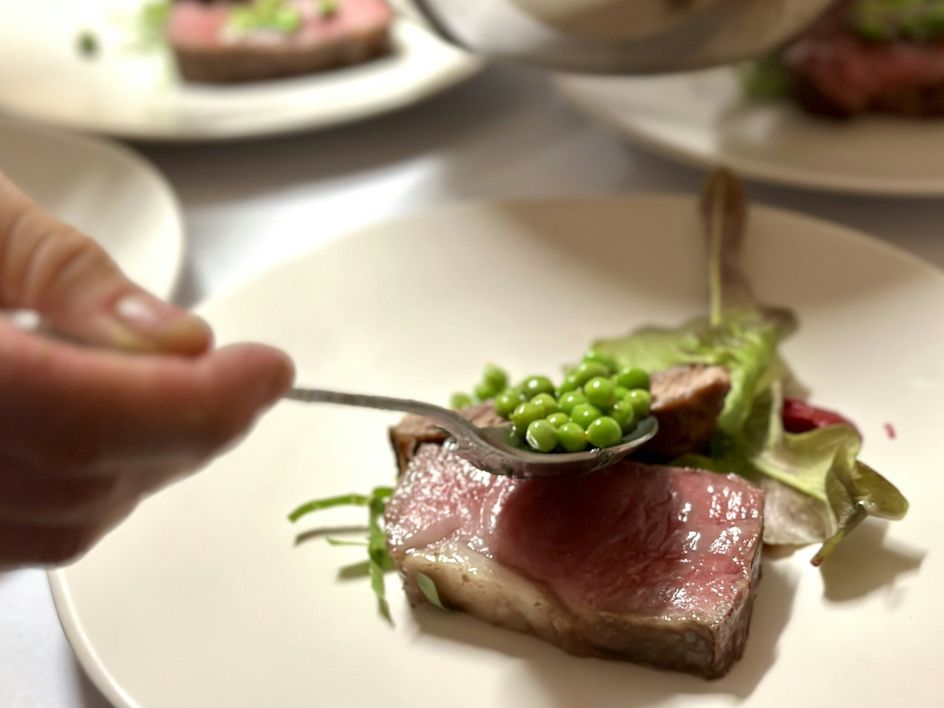 A5 Wagyu and Garden Peas