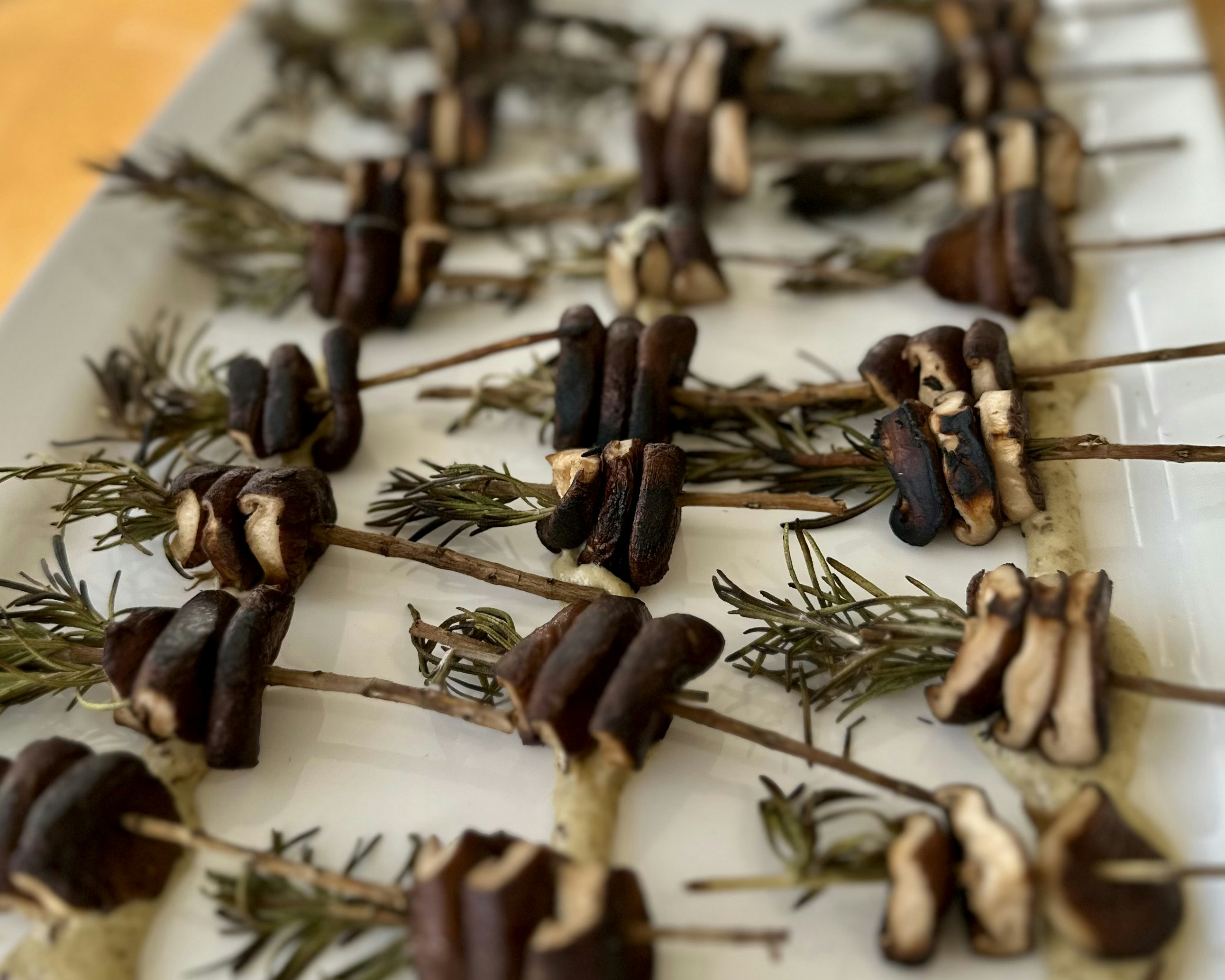 Rosemary mushroom skewers by Chef Jason Wilson