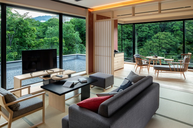 Deluxe Corner Suite Living Room