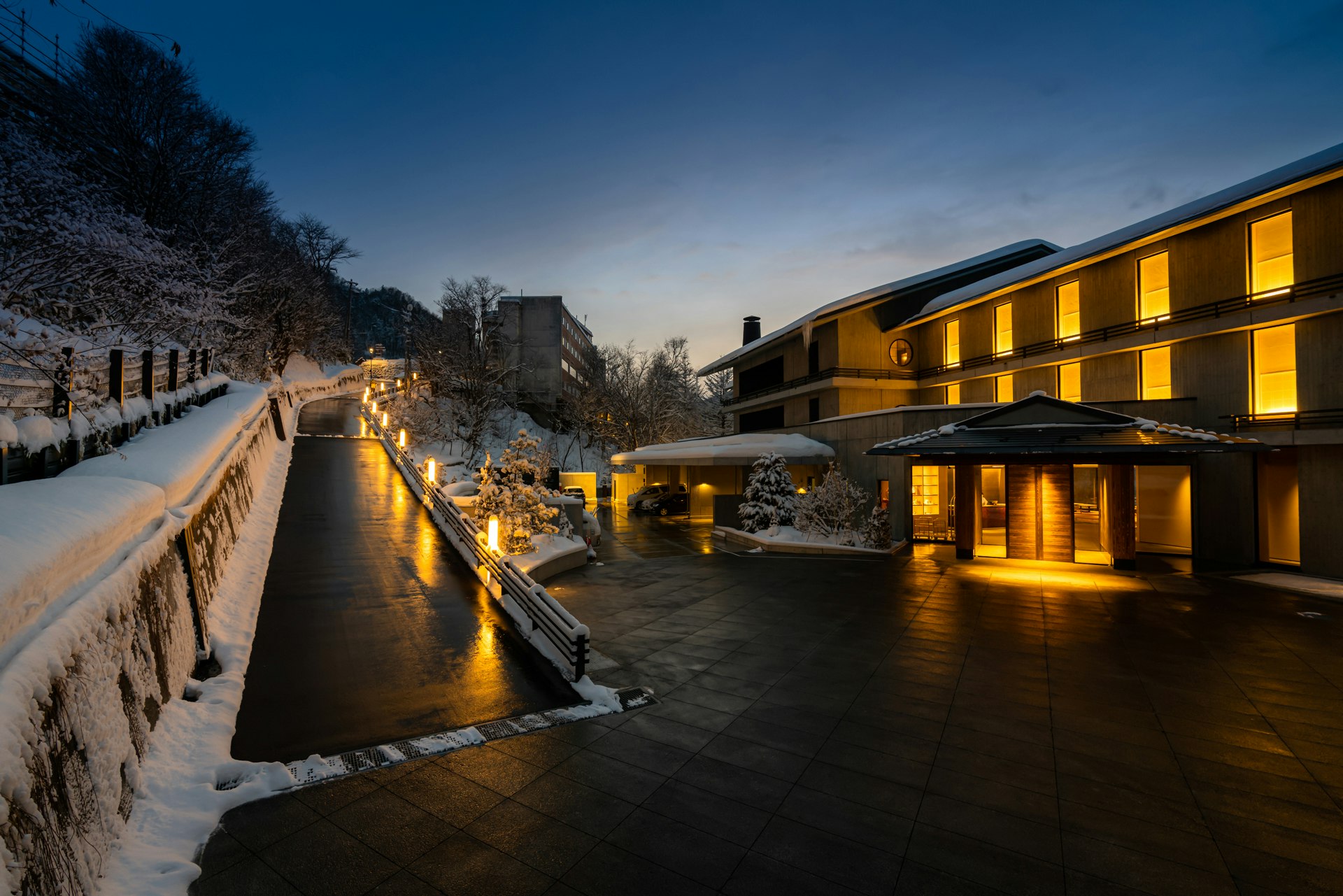 Exterior Slope Evening Winter