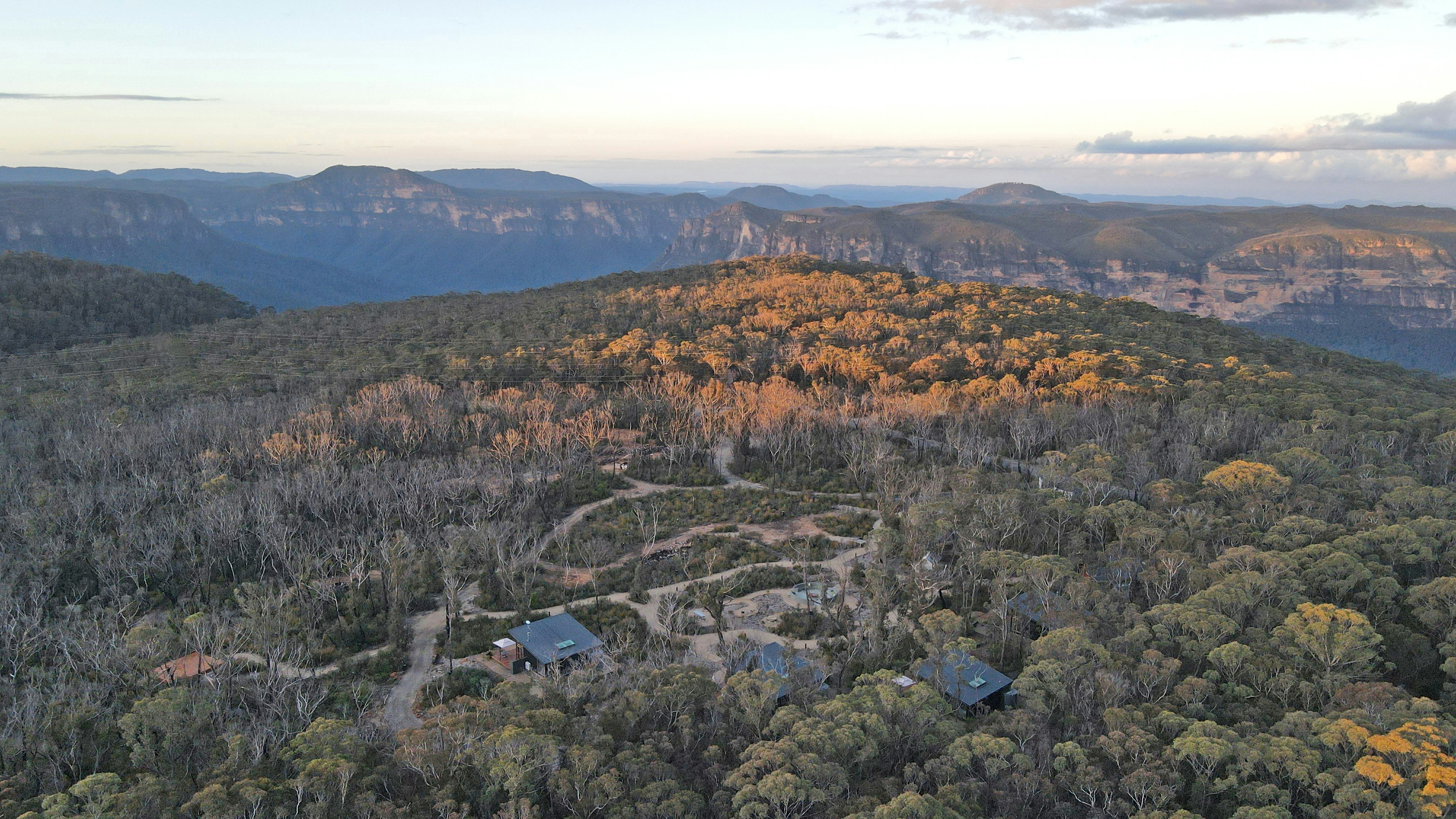 Lost Mountains Aerial Shot Chaletsblackheath