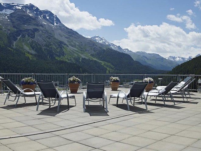 Set against a breathtaking mountain backdrop