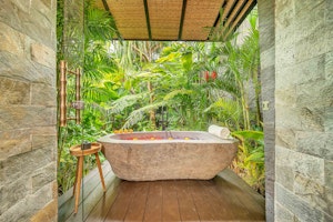Jabu Bathroom Natural Stone Bath Tub Outdoor