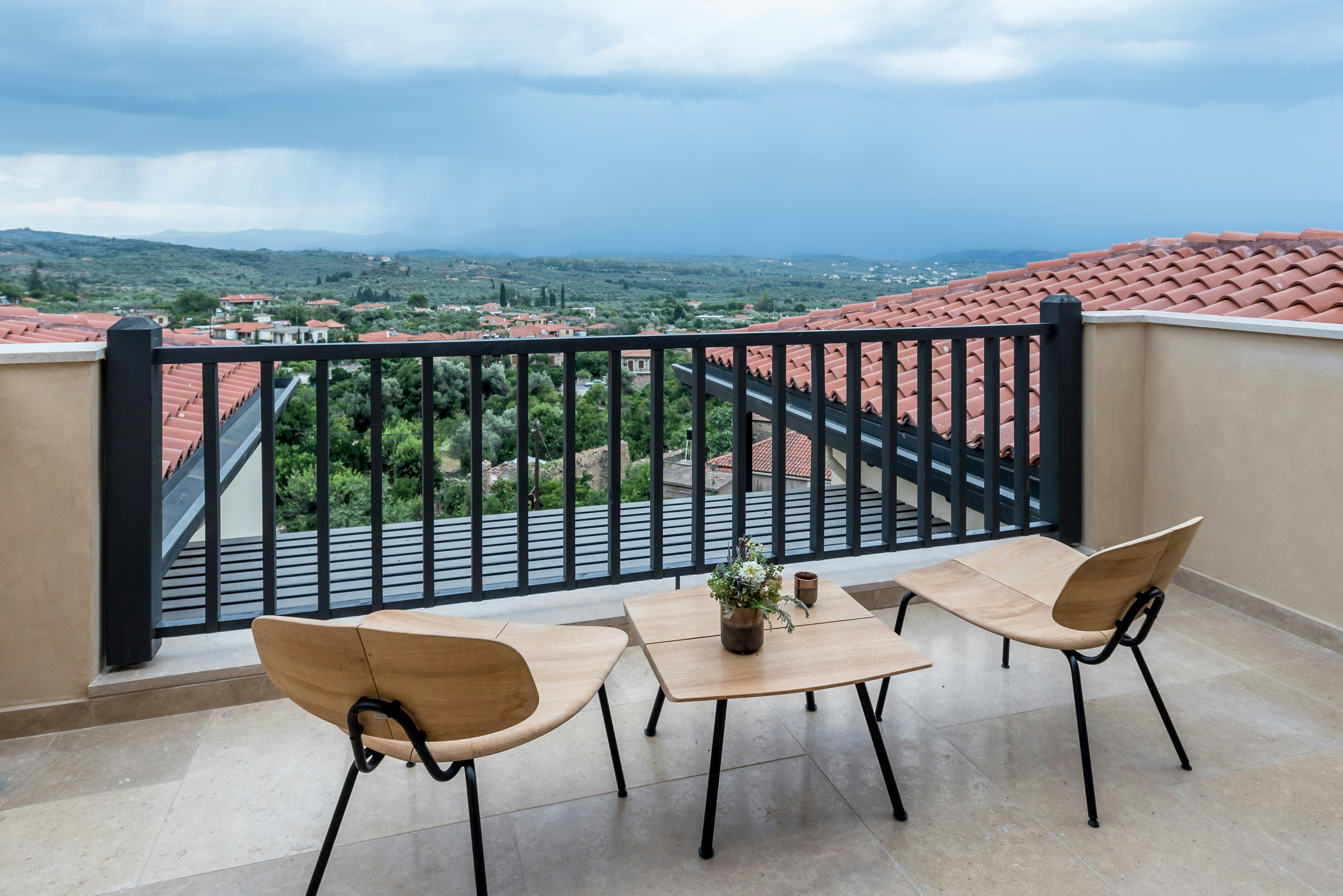 Mystras Suite Balcony With View At The Valley Of Eurotas And Sparta