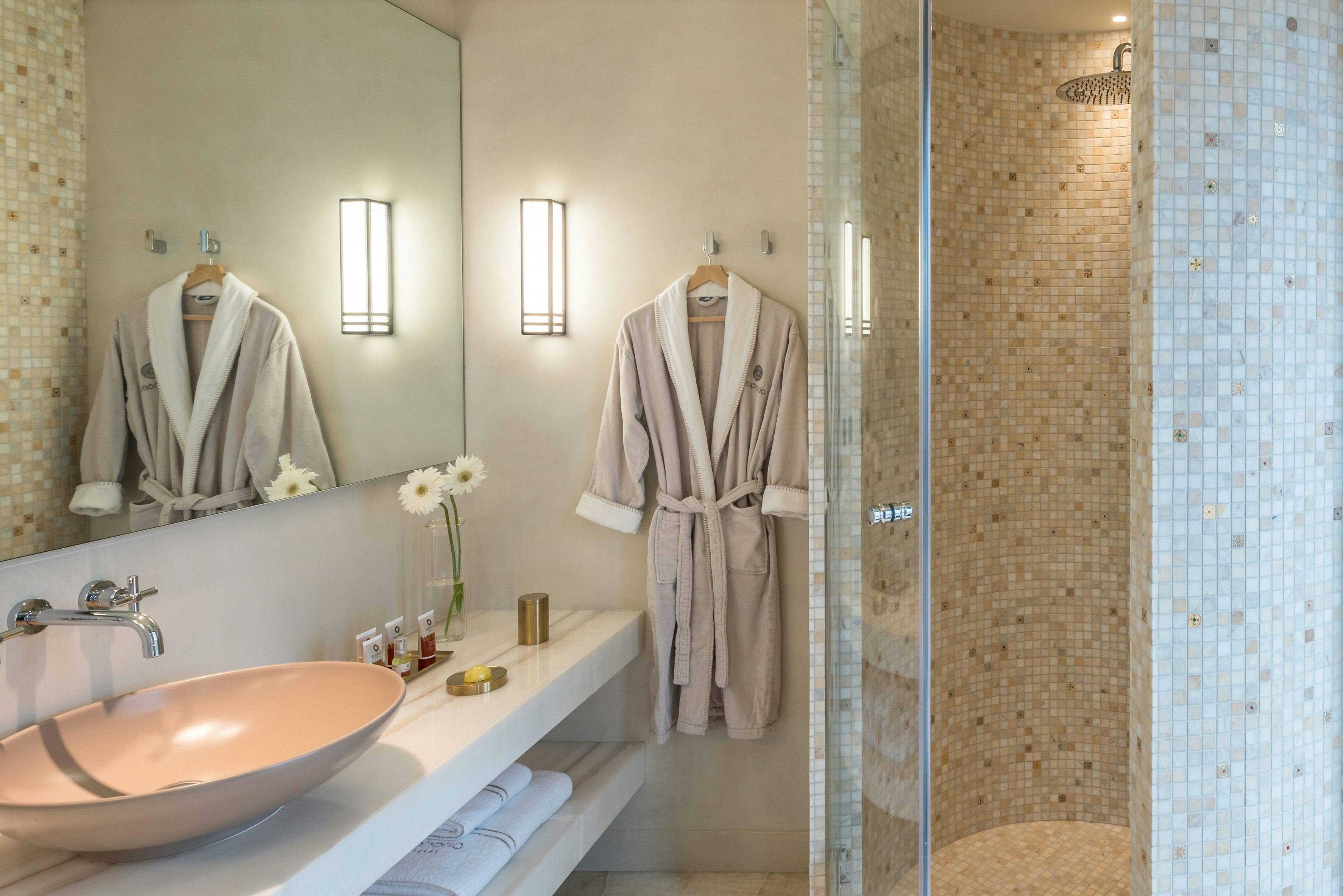Euphoria Junior Suite Bathroom With Mosaics Shower And Marble Details