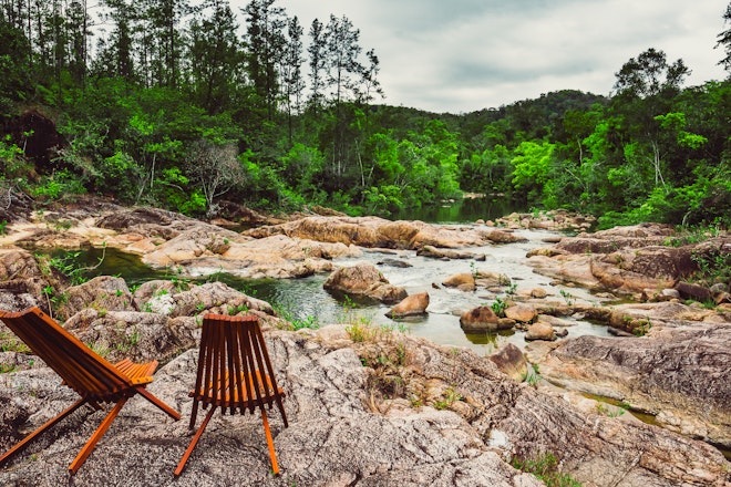Private Waterfalls at Riverside Villa at Ga_a Riverlodge