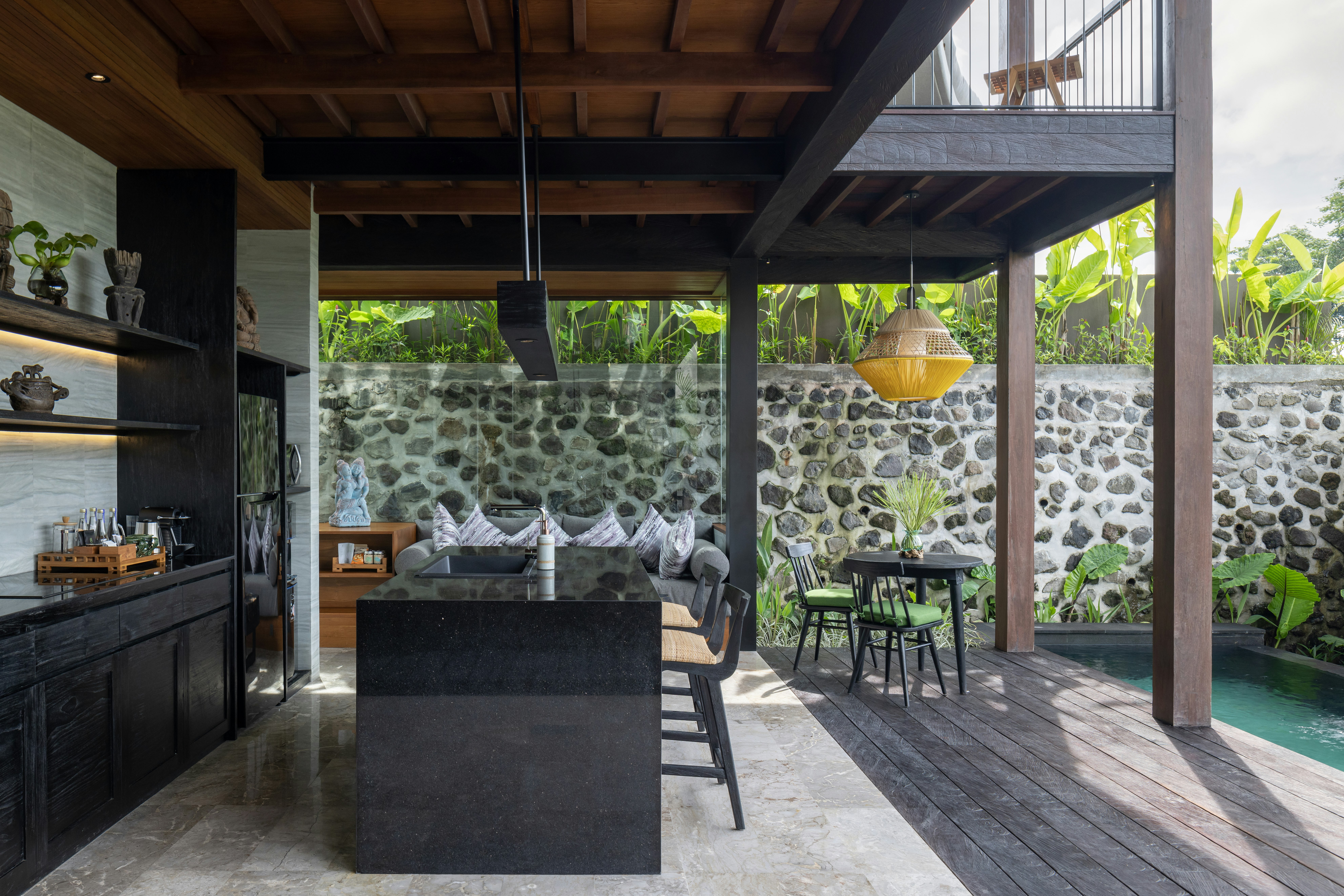 Prestige Pool Villa Paddy View Living Area