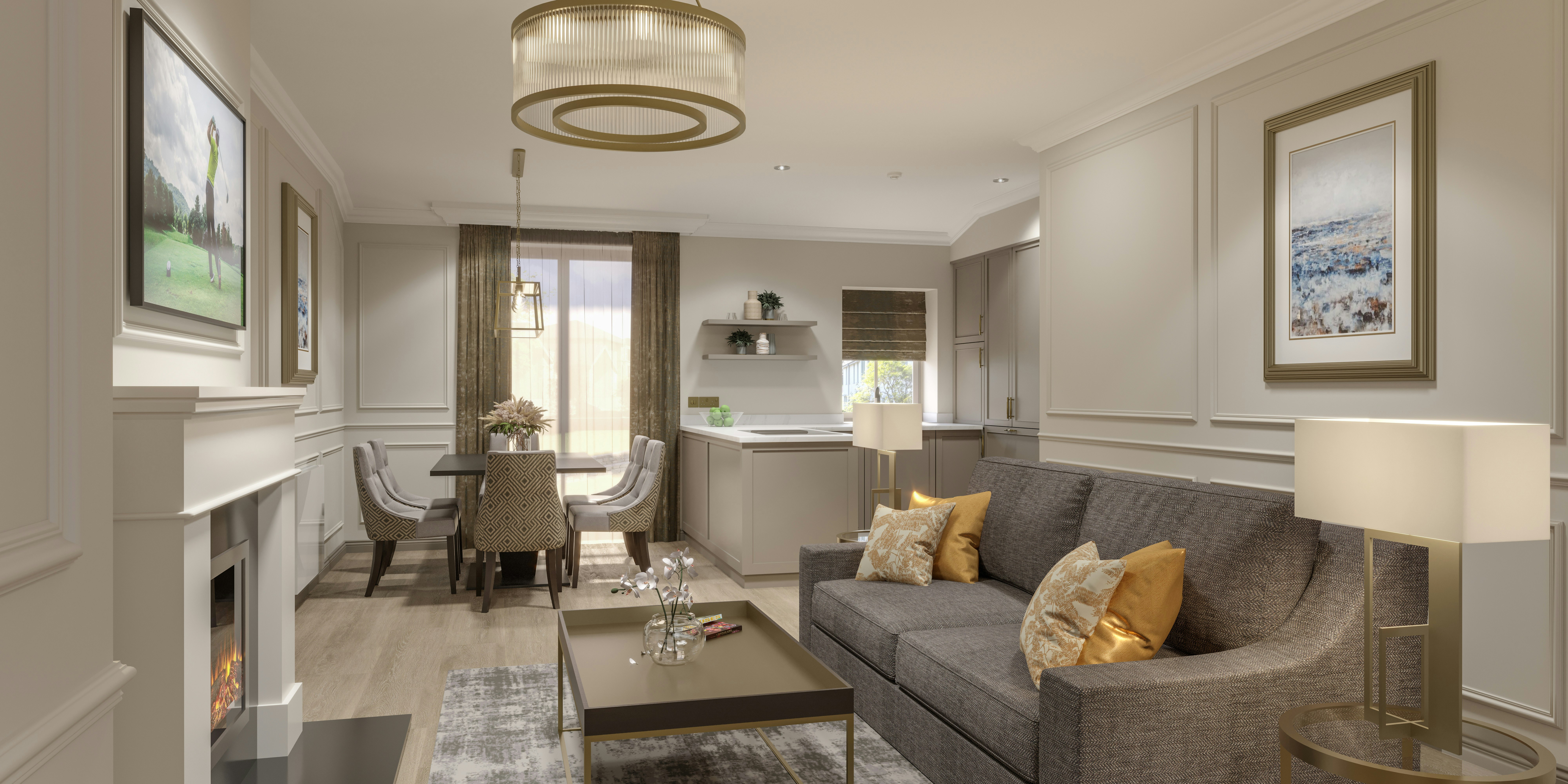 Glenlo Lodge Kitchen Living Dining