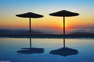 Swimming Pool with Sunset View