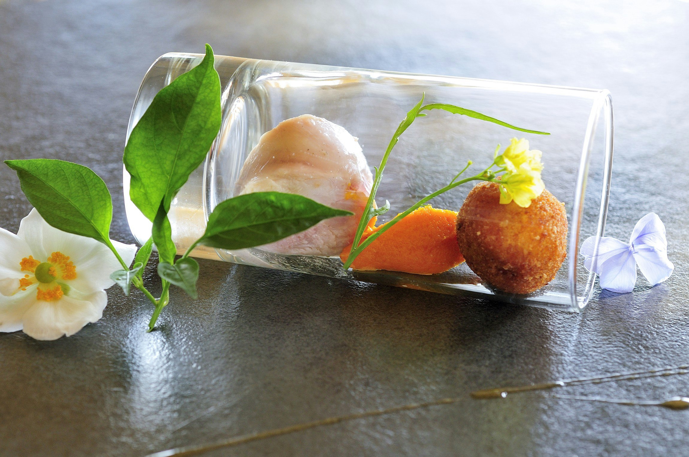 Monferrato Stewed-Style Rabbit and Fried Rice Ball