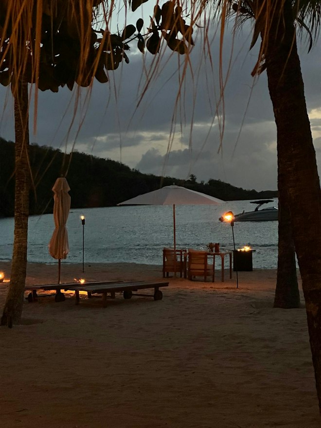 Private dinner for two at the water's edge
