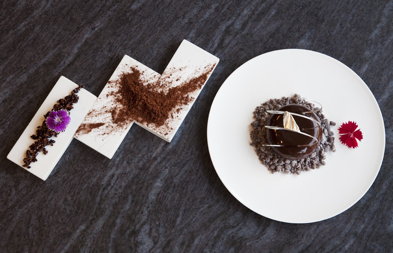 Dark Chocolate, Passion Fruit, Chocolate Granita