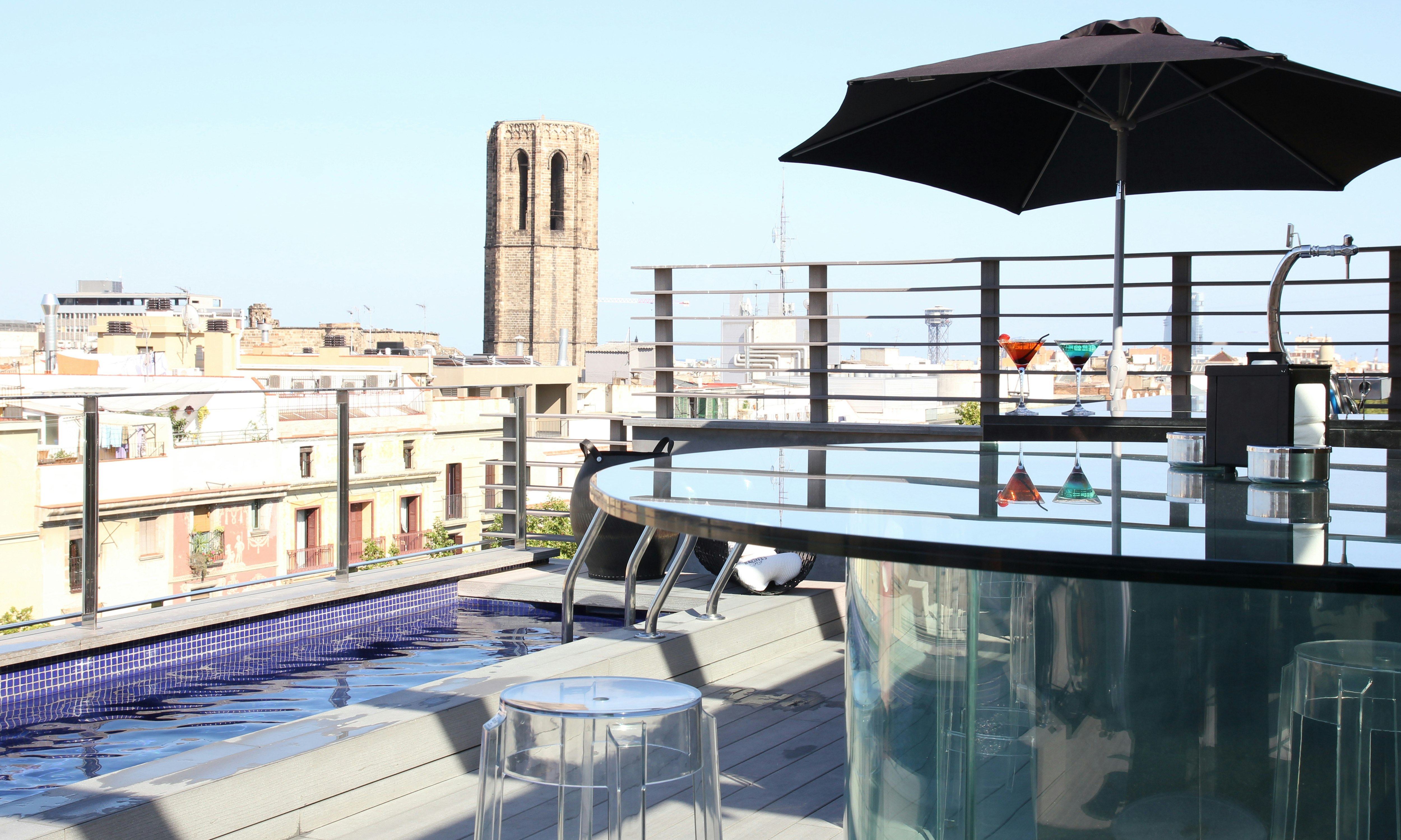 Summer rooftop terrace