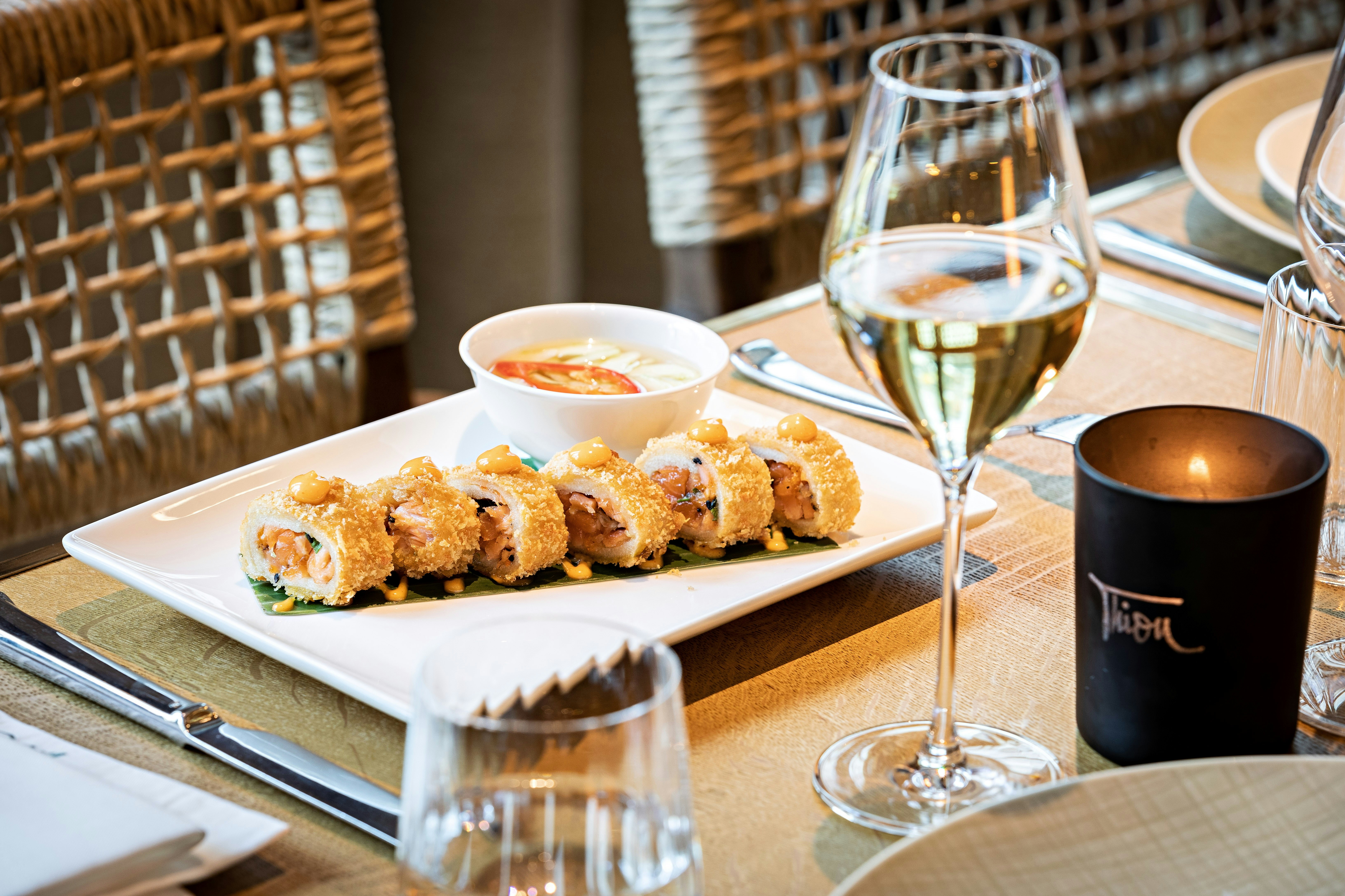 Thiou - Maki Deep Fried Salmon and Tobiko Eggs Maki