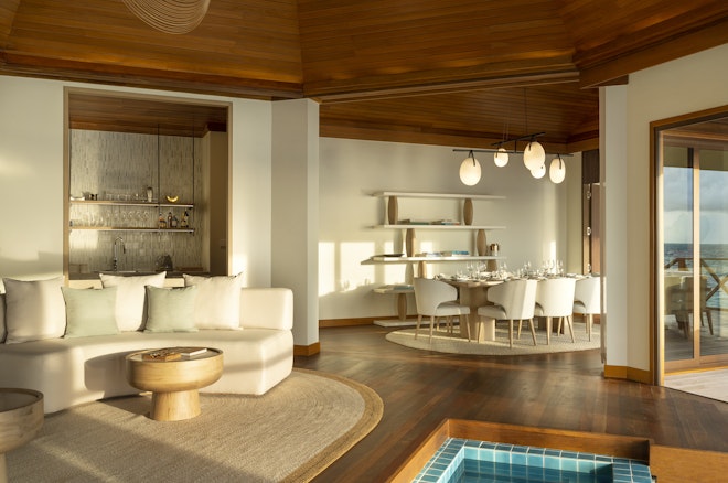 Two Bedroom Ocean Pavilion with Indoor-Outdoor Pool - Living Area