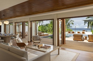 Two Bedroom Beach House with Pool - Living Area