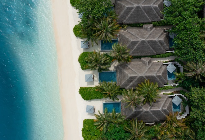 Deluxe Beach Bungalow with Pool - Aerial