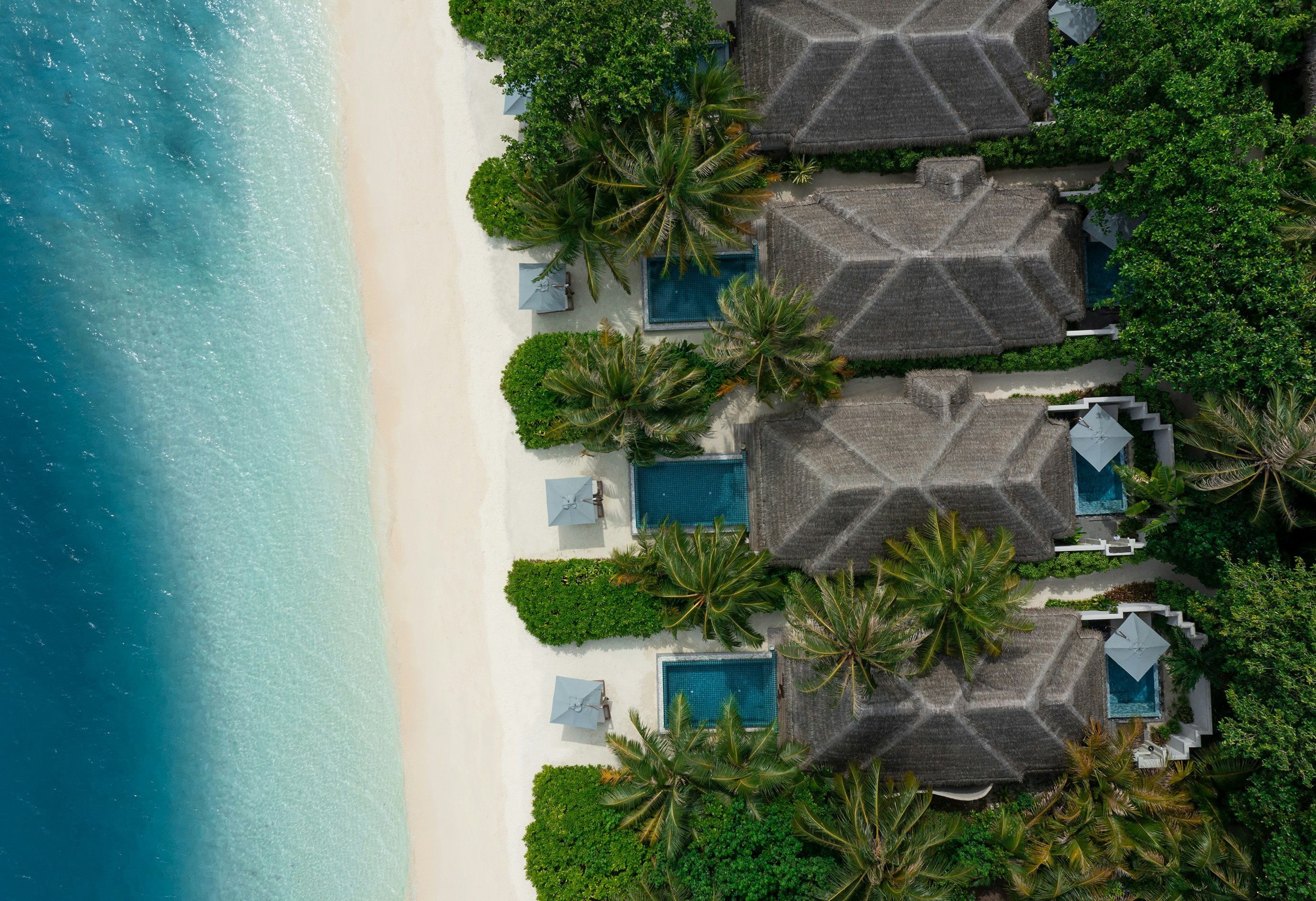 Deluxe Beach Bungalow with Pool - Aerial