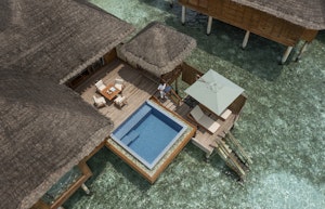 Lagoon Bungalow with Pool - Aerial