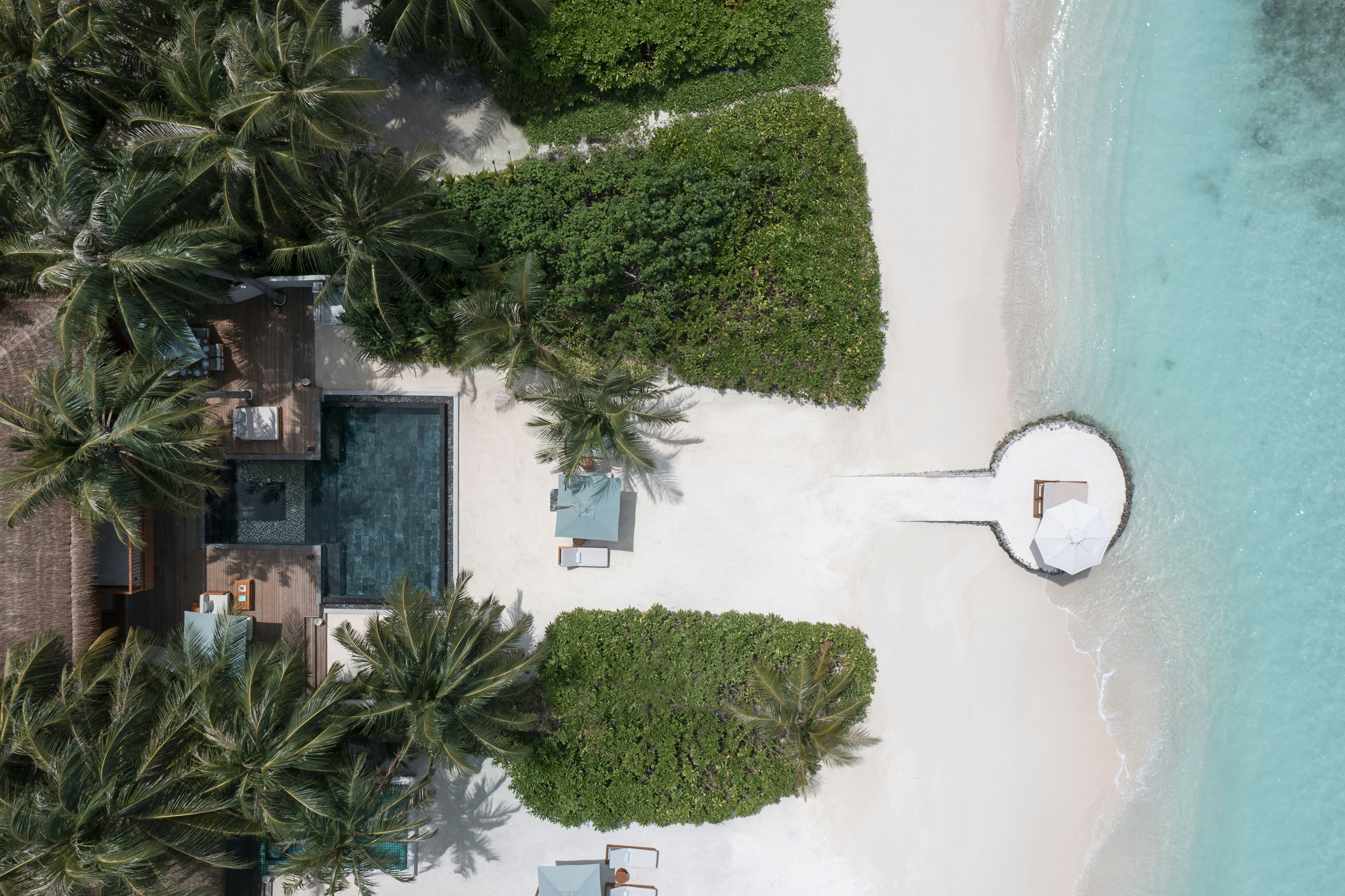 Two Bedroom Beach House with Pool - Aerial