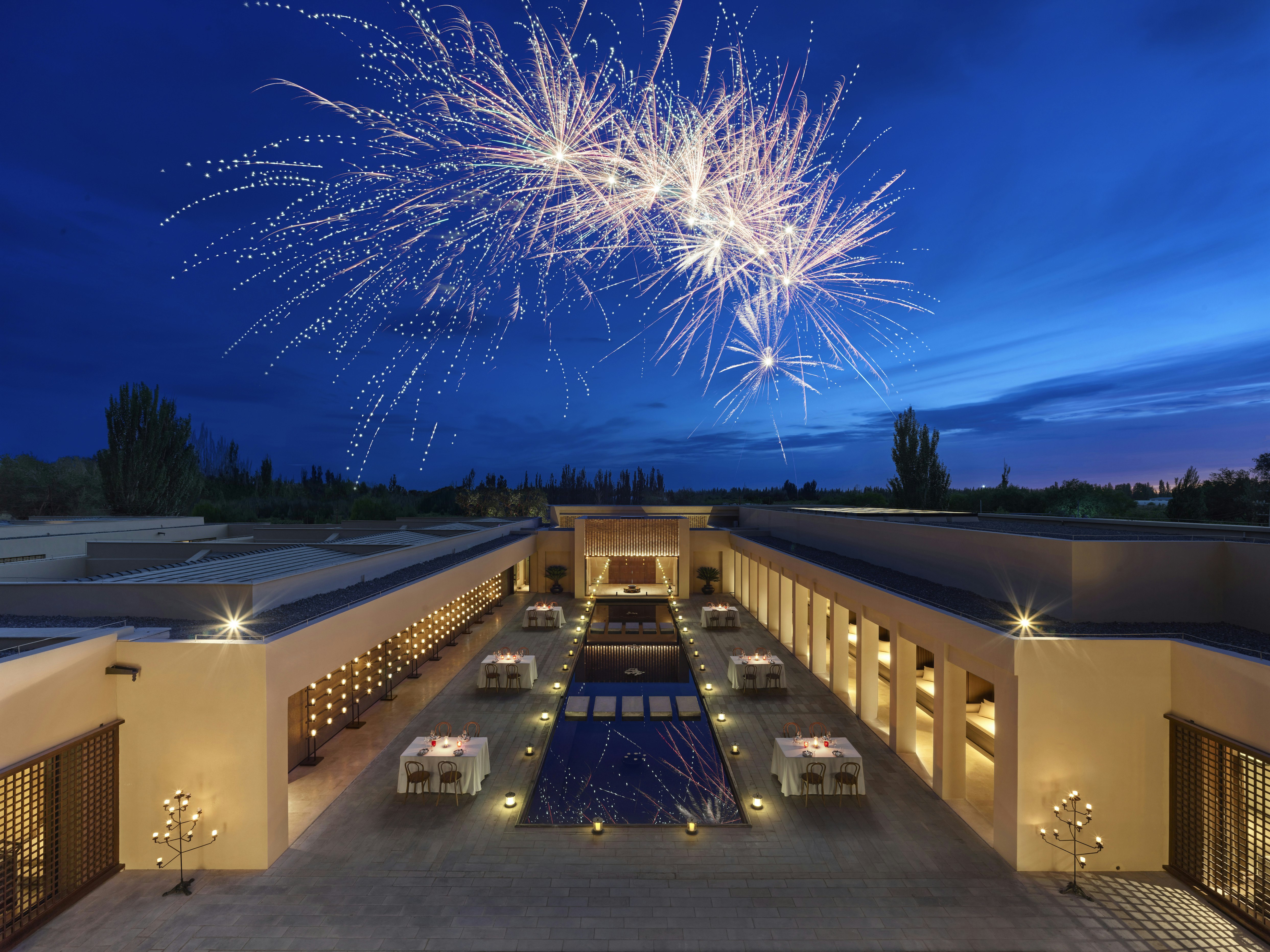 Main Courtyard Fireworks
