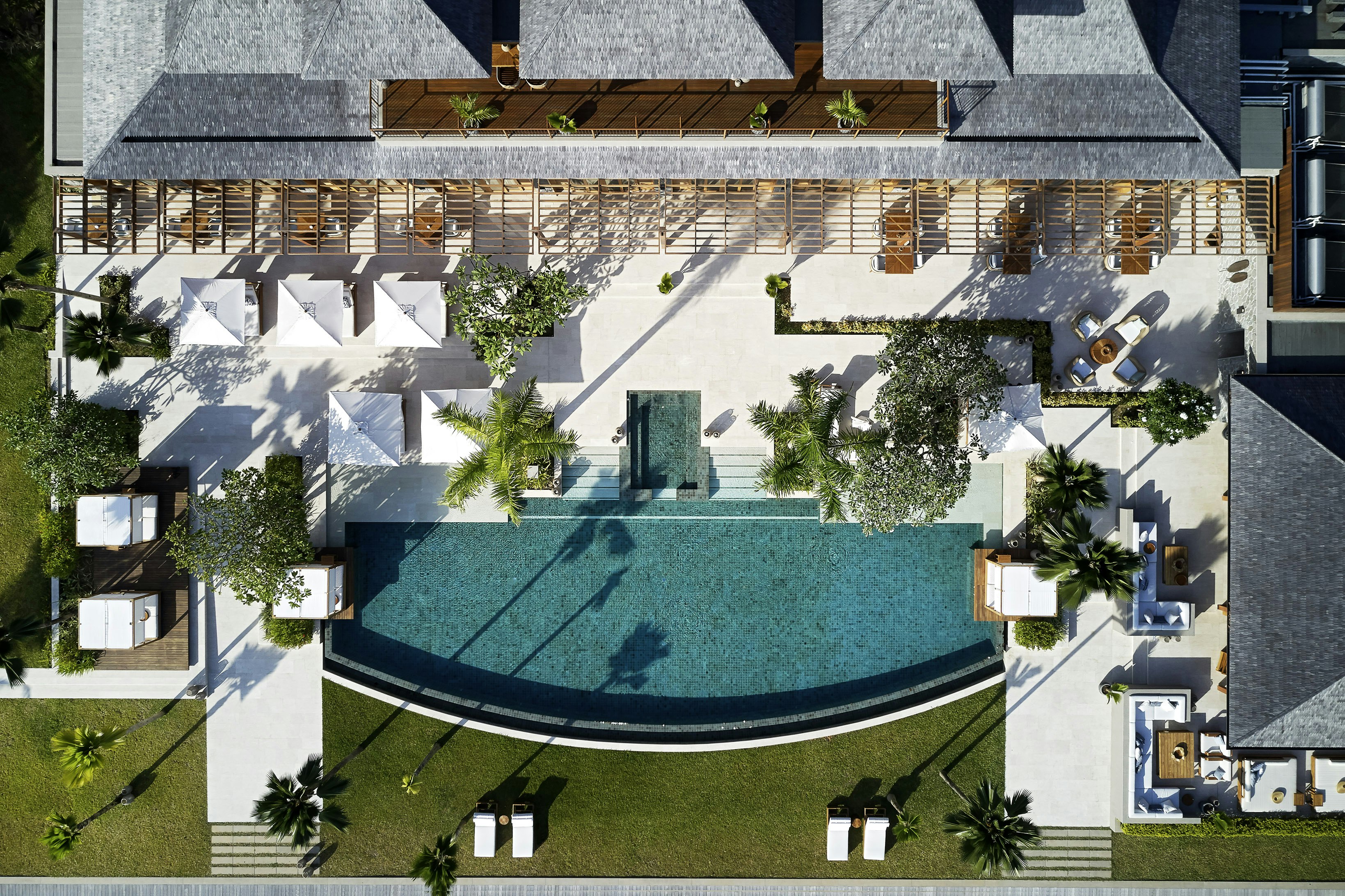 Aerial Shot Pool Area