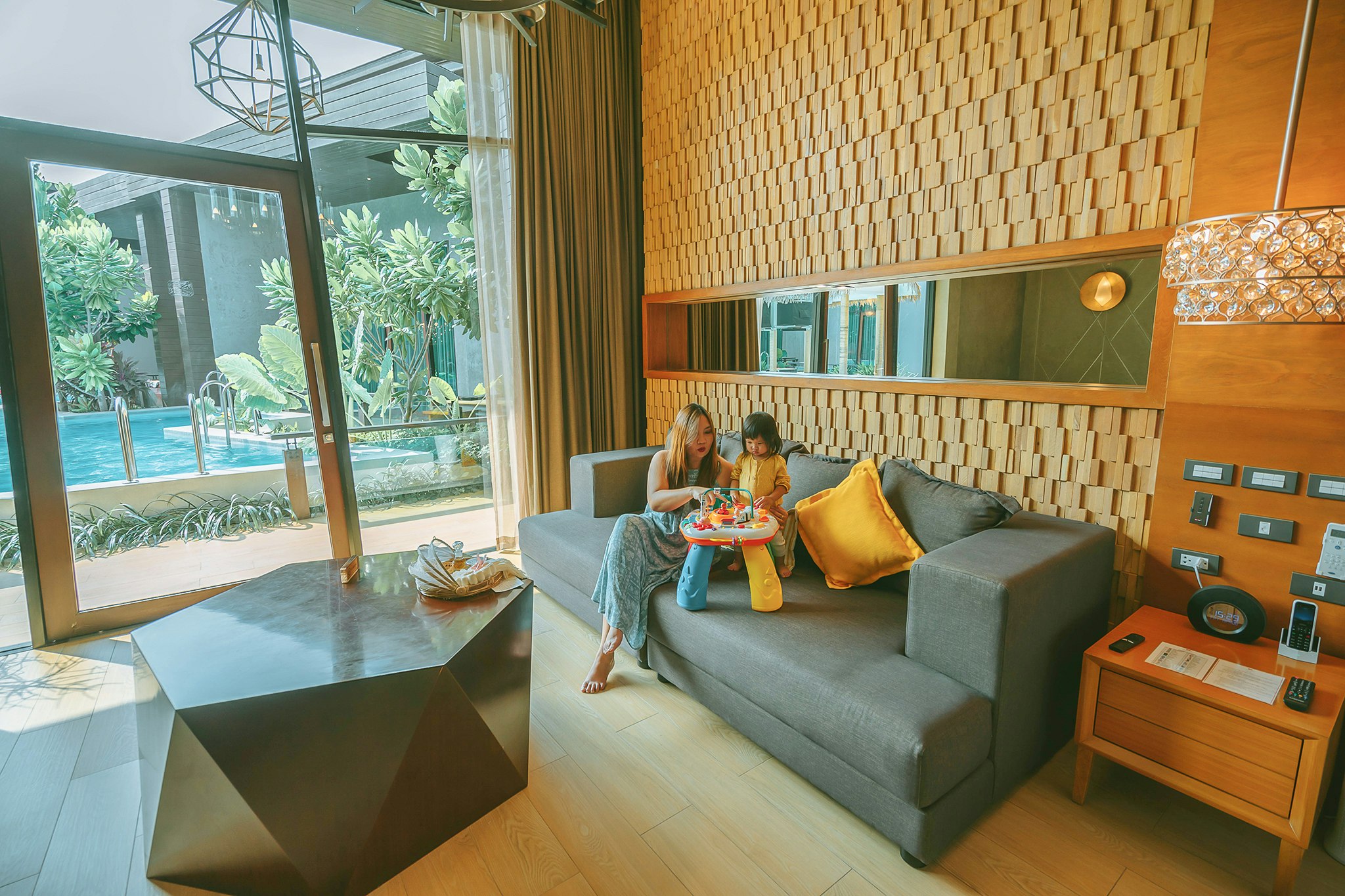 Deluxe Pool Villa with Pool Access - Living Area