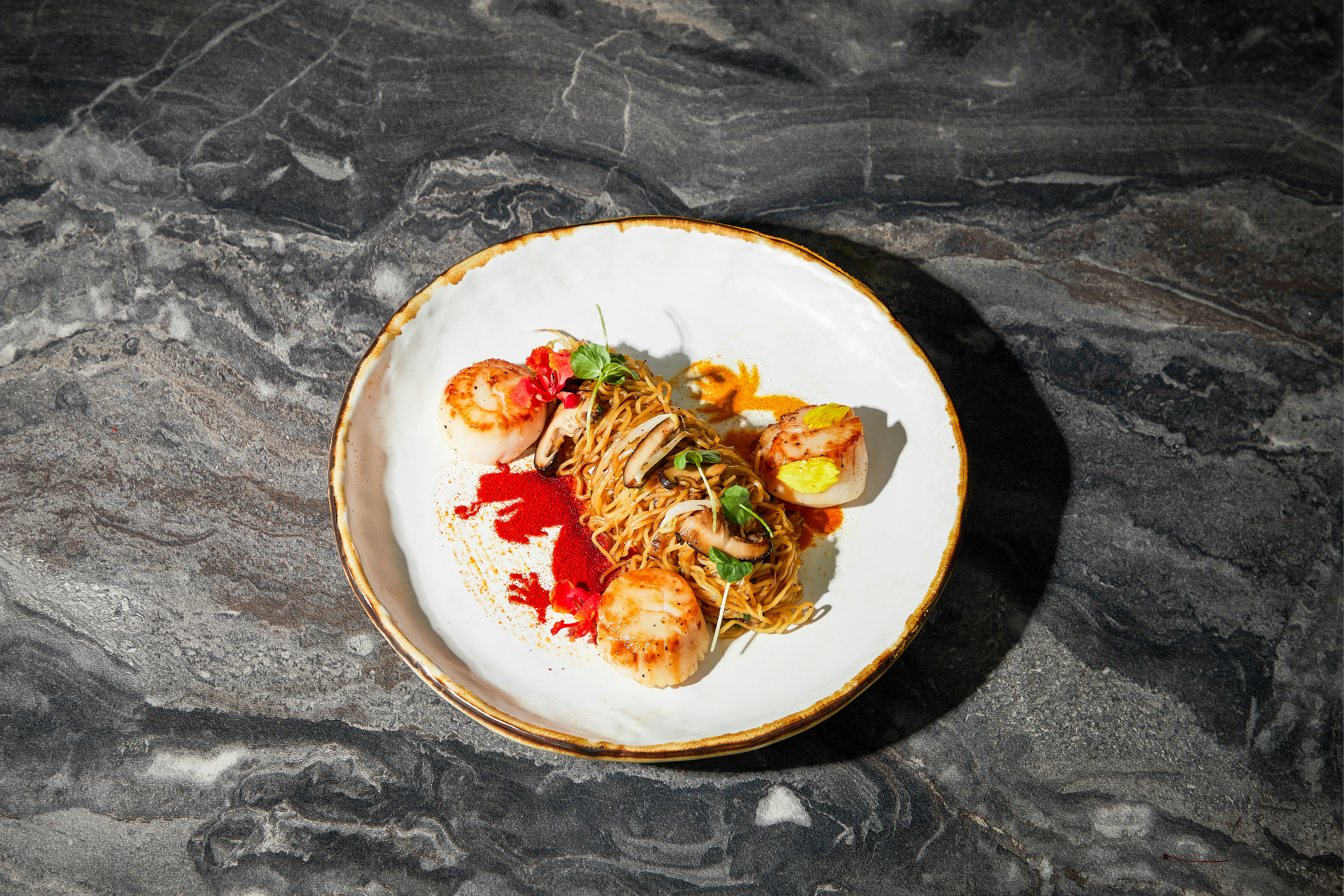 Dragon Egg Noodles with Hokkaido Scallops