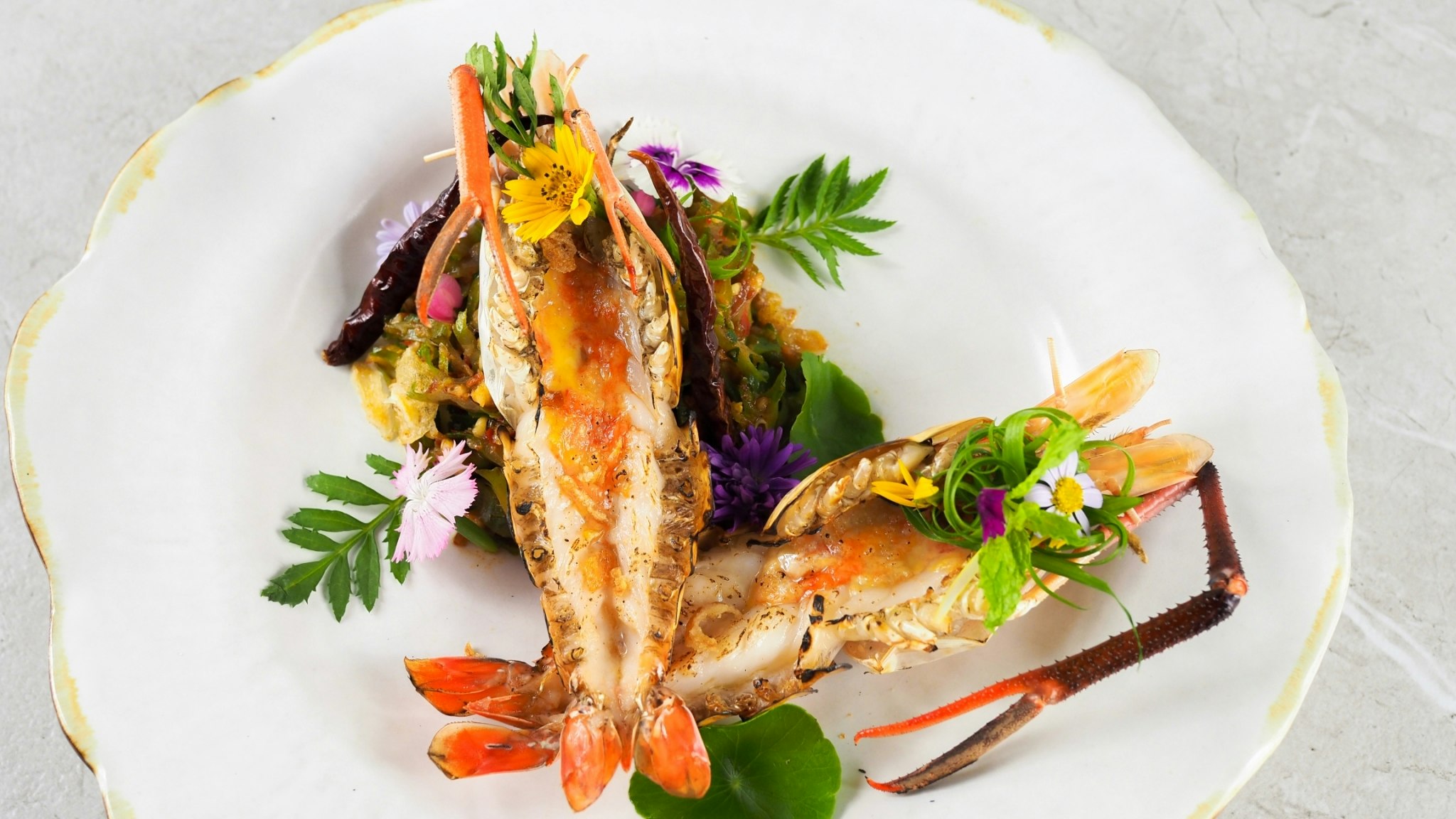 Thai-Style Grilled River Prawns