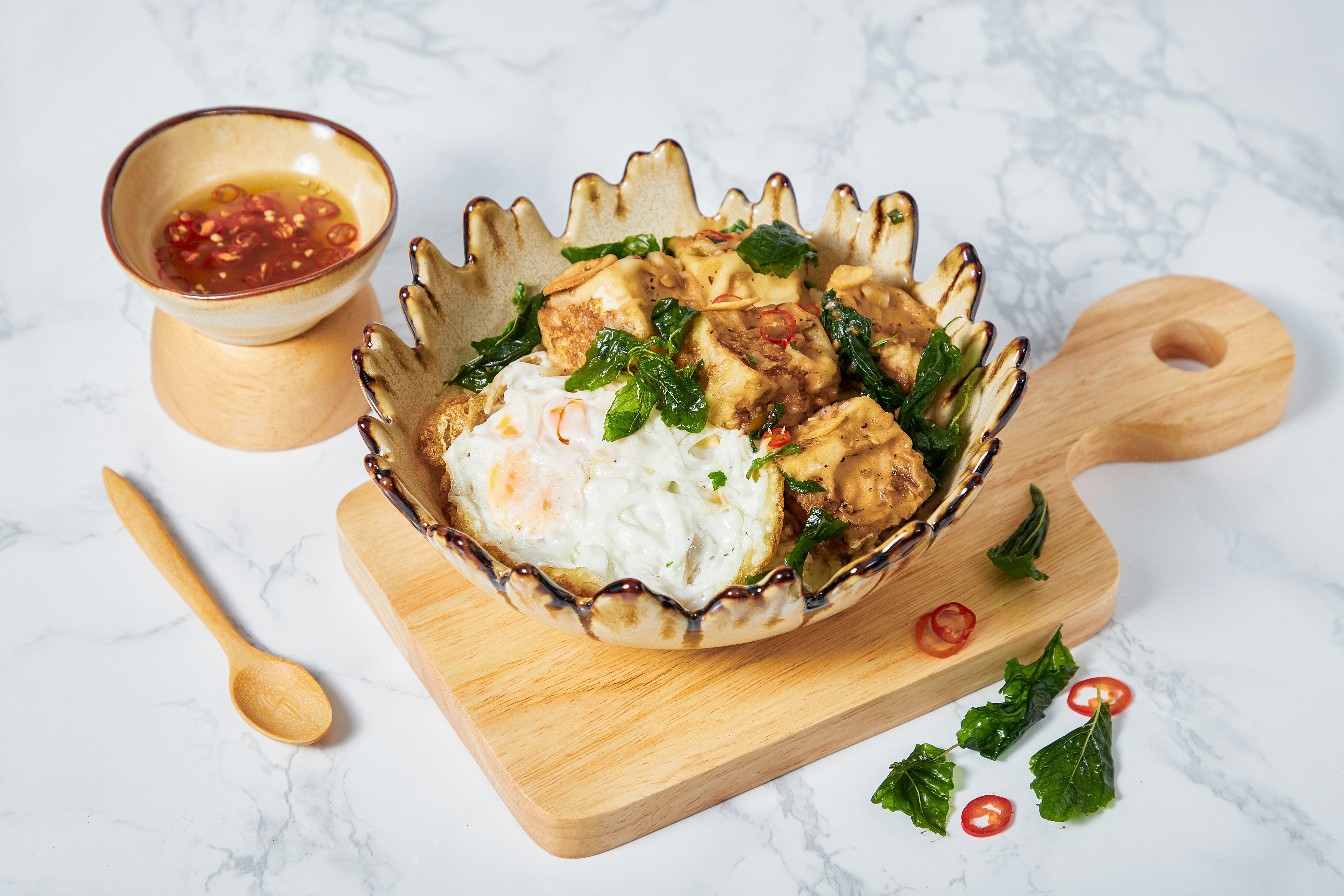 Stir-Fried Crispy Tofu with Holy Basil Rice