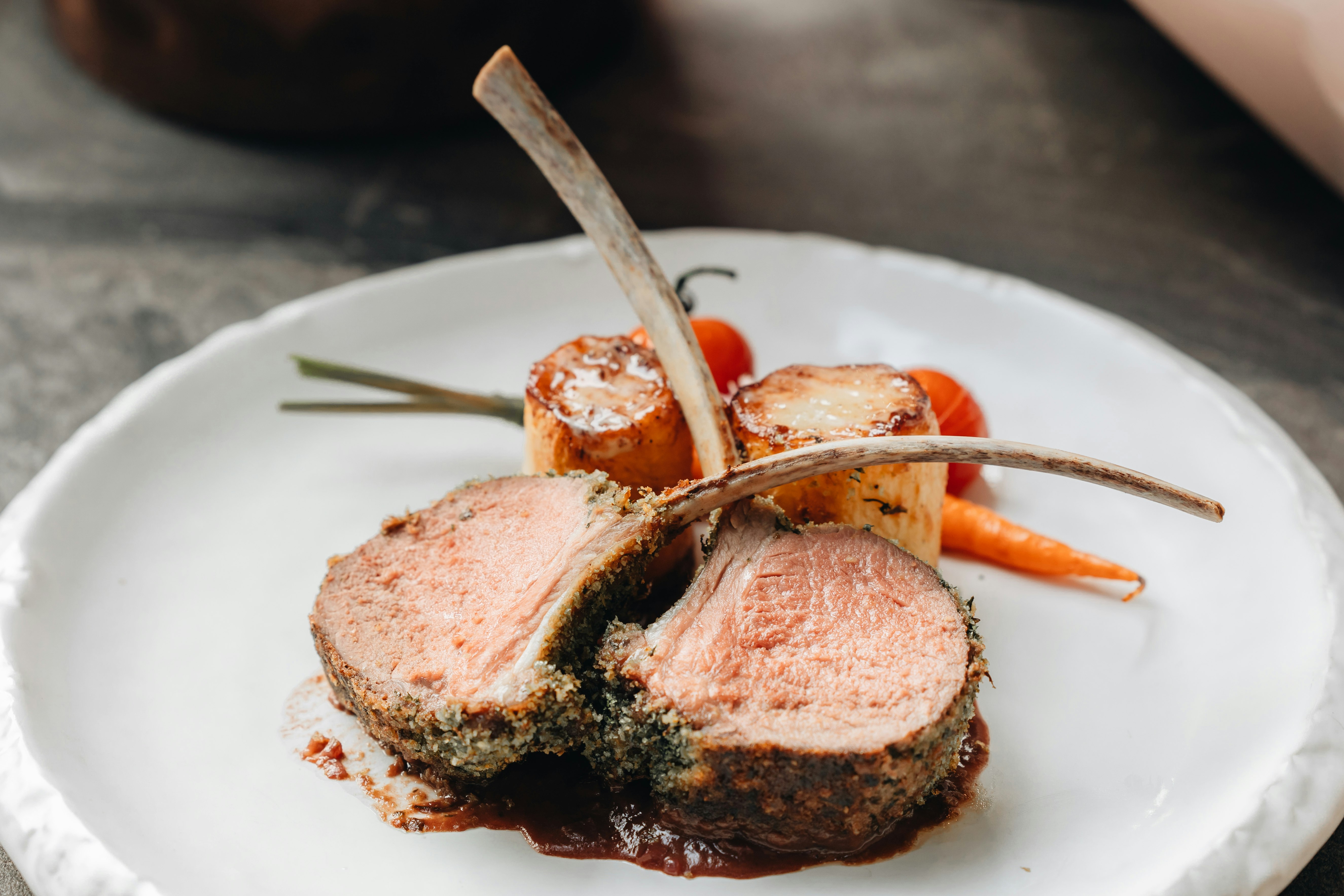 Honeymoon Dinner Course - Rack of Lamb Mains